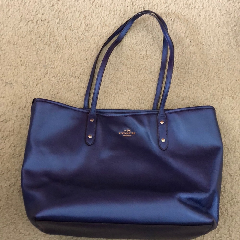 Purple coach purse